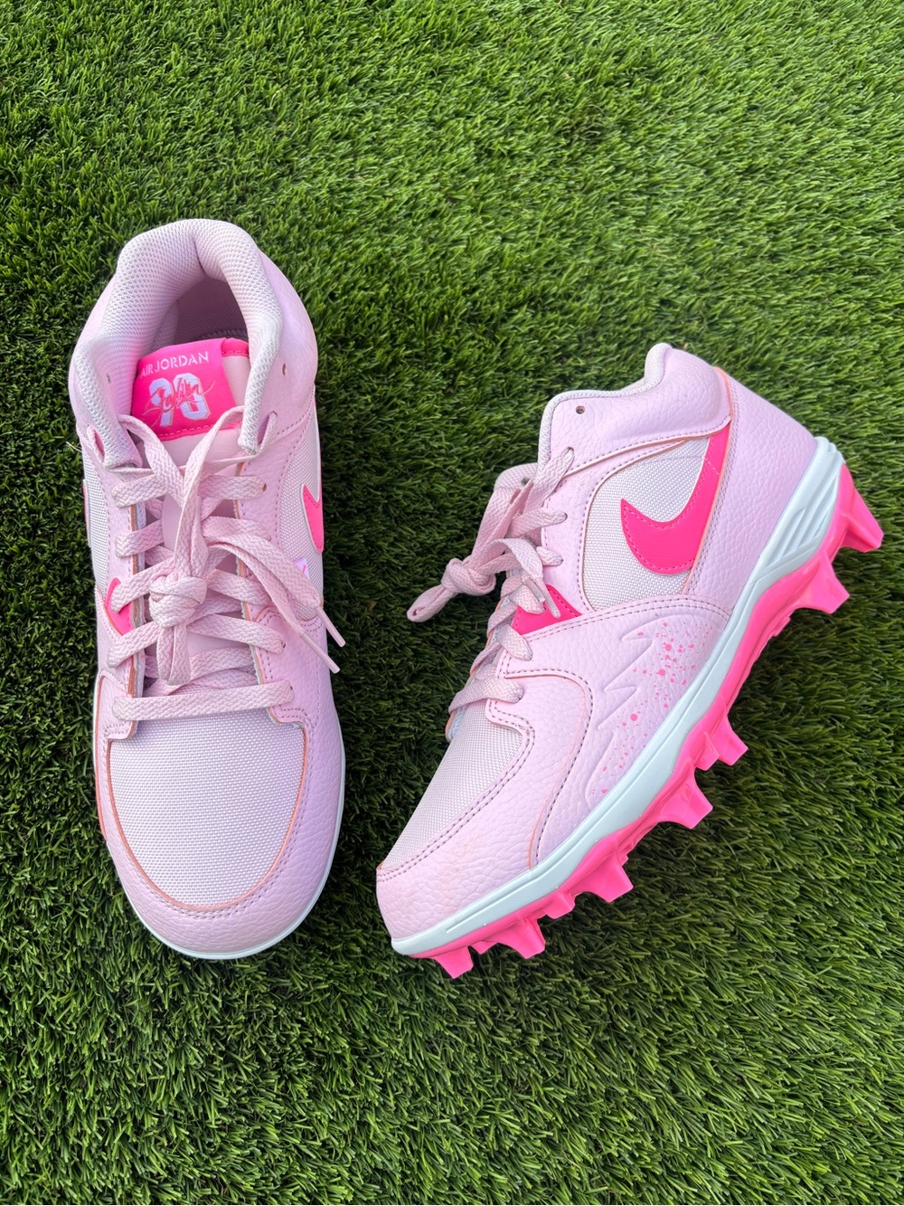 Nike Air Jordan Stadium 90 “Pink Foam” Football Cleats Size 9